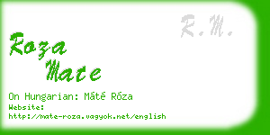 roza mate business card