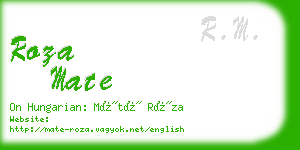 roza mate business card